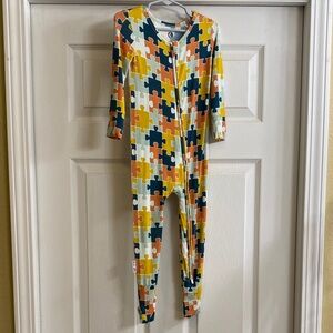 Dreamiere Dream Jamms 3T Puzzle Print convertible footie